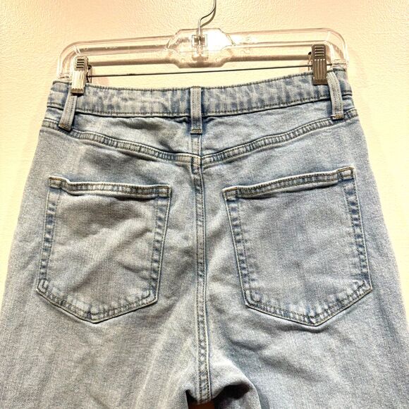 Wild Fable Jeans Super High Rise Mom Jean Medium Wash Denim Distressed Womens 8 - Picture 7 of 8